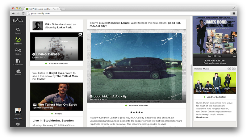 Illustration for article titled Spotify Overhauls Its Player to Make Discovering New Music a Breeze (Updating)